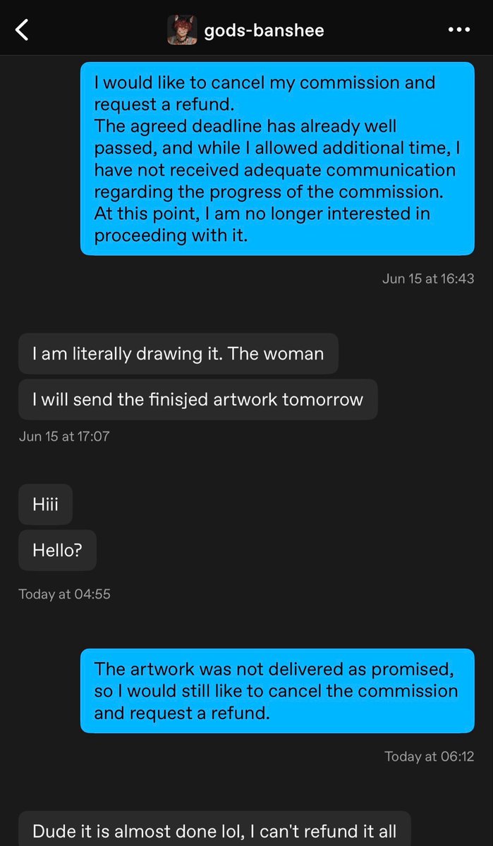 Kotorizell's tweet photo. I have never been so disrespected by an artist until today. I hate posting negativity but it has me livid with the fact the girl looks nothing like the refs I provided that I might just have to air out our whole interaction to prevent misunderstanding. https://t.co/QJ2aytKOp8