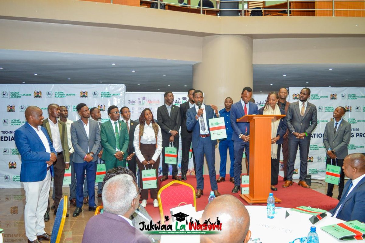 Ruttosharon254's tweet photo. Jukwaa La Wasomi continues to provide structured engagement spaces. The 1stQuarter Report shows UCSPAKβs progress in strengthening collaboration between students, administrators, and security agencies. #HighLevelBreakfast #JukwaaLaWasomiLaunch https://t.co/6b10BTDP5Y