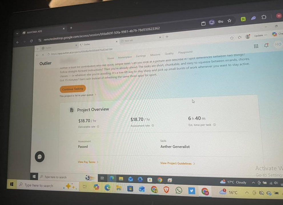 0xHalo_'s tweet photo. First Onboarding Assessment Test done on Outlier 

Second loading

Bring your account for management 

Dont lose that account https://t.co/sQp4IbE8Mo