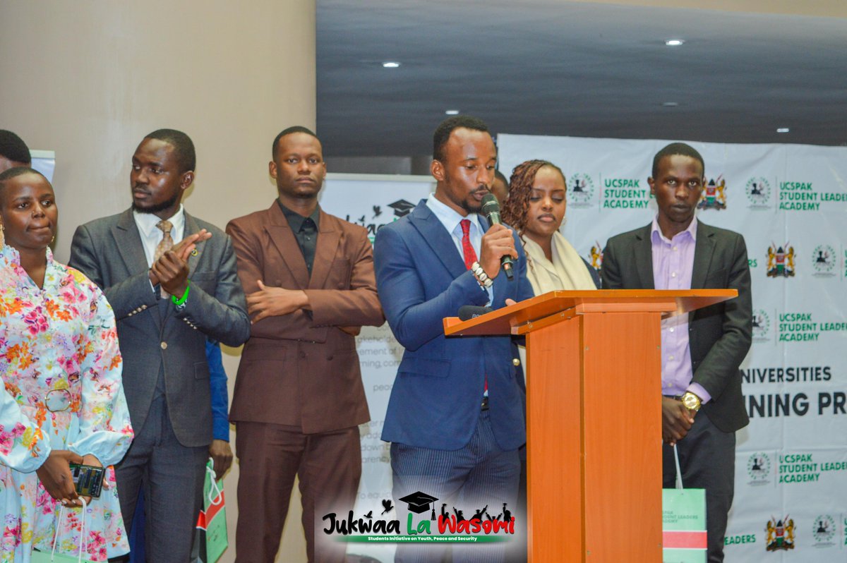 Madikizela_Win's tweet photo. Deep national collaboration anchors the 1stQuarter Report on Jukwaa La Wasomi by UCSPAK. Giving student alliances, local security details, and academic deans professional mediation toolkits prevents systemic learning institutional crises. #HighLevelBreakfast #JukwaaLaWasomiLaunch https://t.co/5fRi4PMFtM
