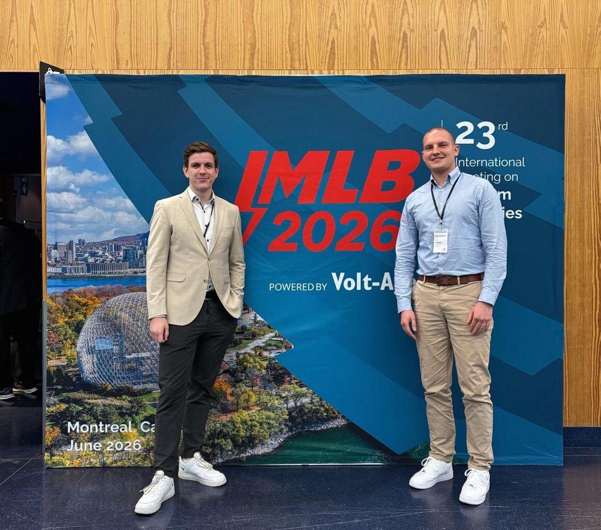 GloriusGroup's tweet photo. 🔋 Exciting week at #IMLB in Montréal! Marc Jaspers & Steffen Heuvel are connecting with the global battery community. 🤝
The big takeaway: innovations in organic materials are a key driver for next-gen energy storage. ⚗️⚡
#EnergyStorage #OrganicChemistry #MaterialsScience https://t.co/ahq2lroAmj