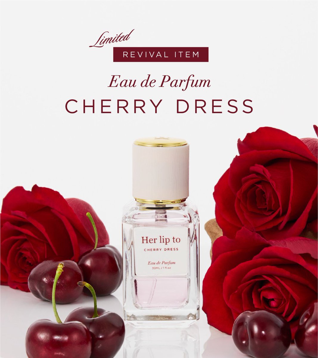 medo♡Herlipto CHERRYDRESS EaudeParfum 明日20日(土)発売開始📣】 Eau de Parfum - CHERRY DRESS -が 数量限定