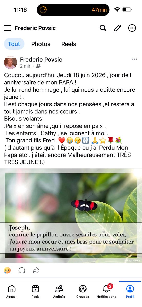Magic_Fred_Asse's tweet photo. Anniversaire de mon Papa ! 😘❤️👨‍👨‍👧‍👦🙏⭐️🌹💐 https://t.co/I9GUottk8N