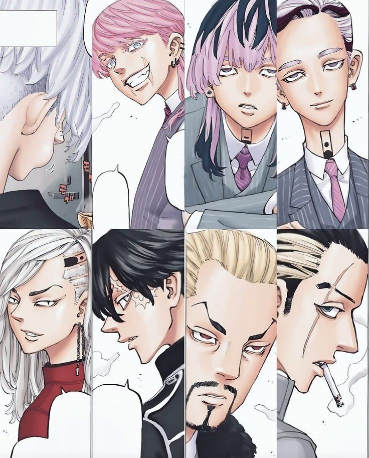 AFireLily's tweet photo. I love how Bonten is out here serving high-end mafia fashion except for their leader. Mikey looks like he just rolled out of bed in his oversized clothes and slippers https://t.co/oEOWKmOxHk