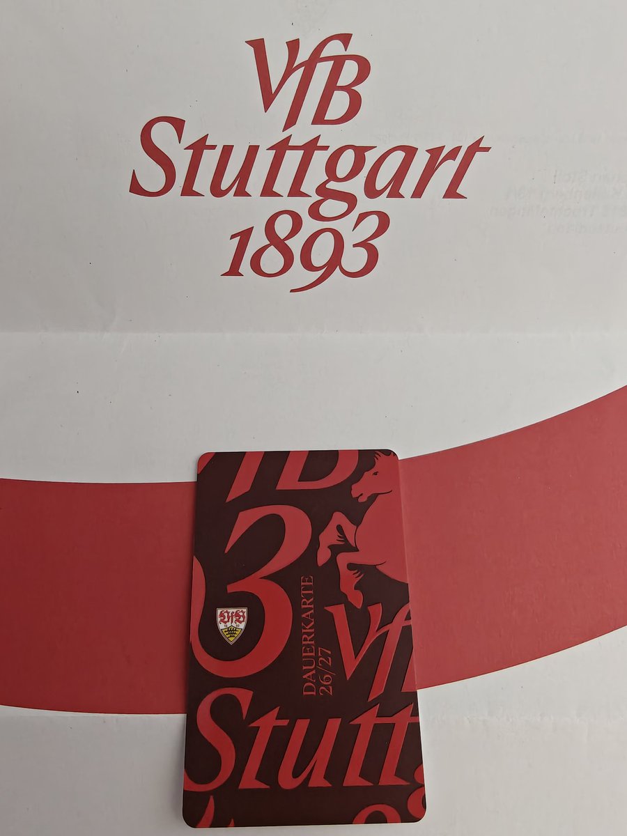 Stephan_1893's tweet photo. Jaaaaaaaaaa endlich ist sie da meine neue VfB Stuttgart Dauerkarte 2026/2027
⚪🔴🏟️⚽❤️❤️❤️❤️🫶🫶🫶🫶 https://t.co/zsQBSlJyJ3