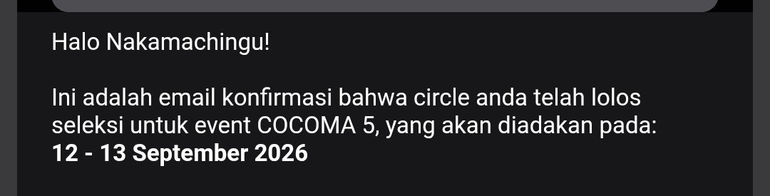 not_kitchenset's tweet photo. Finally got accepted for COCOMA 5 and this is our first cocoma event hihi!
See u at cocoma, ofc i will be with @ohgeezhan there xixi https://t.co/jrccz0Nr6E