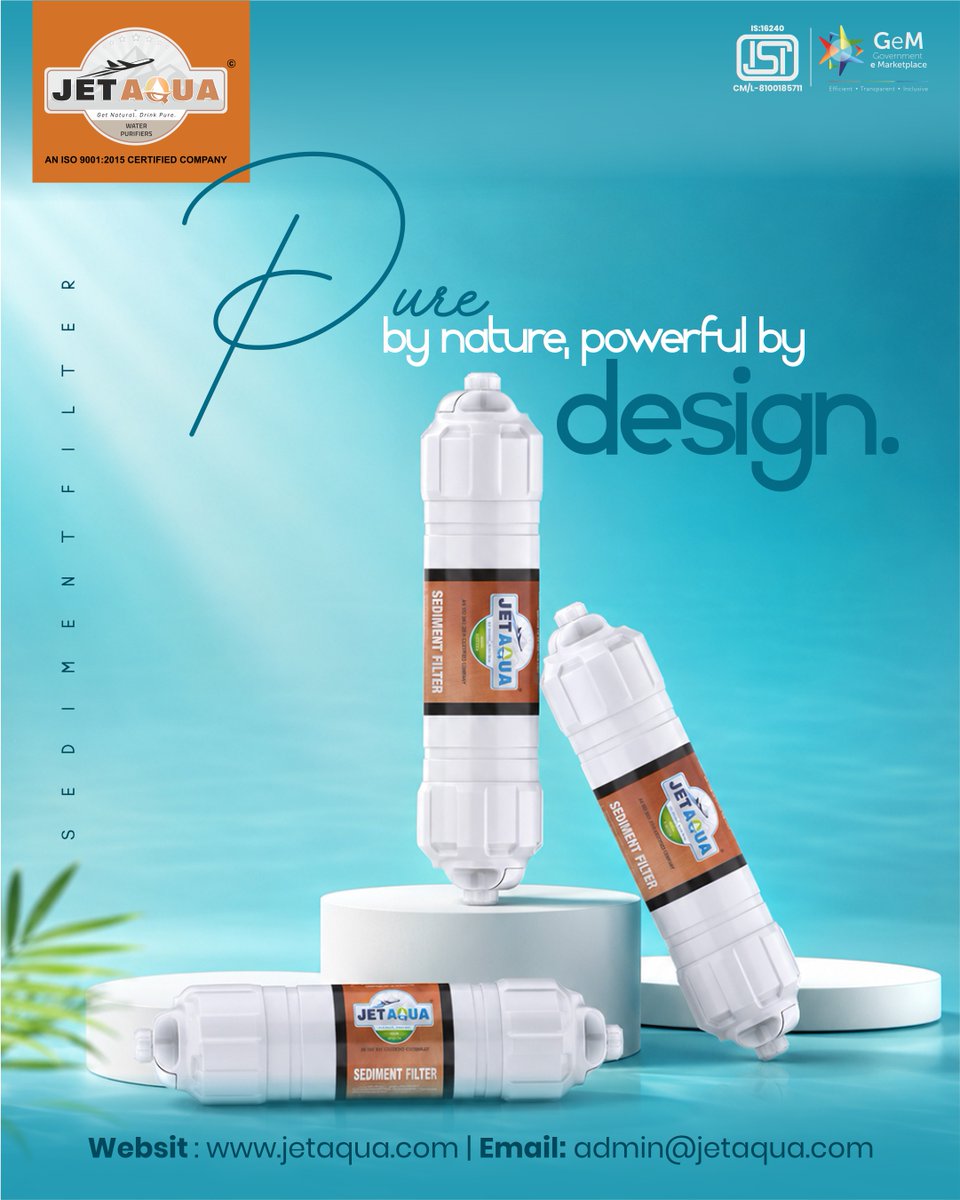 JetAqua_Ro's tweet photo. Pure by nature, powerfull by design
.
.
.
#waterpurifier #sedimentfilter https://t.co/1MRefPC8Ku