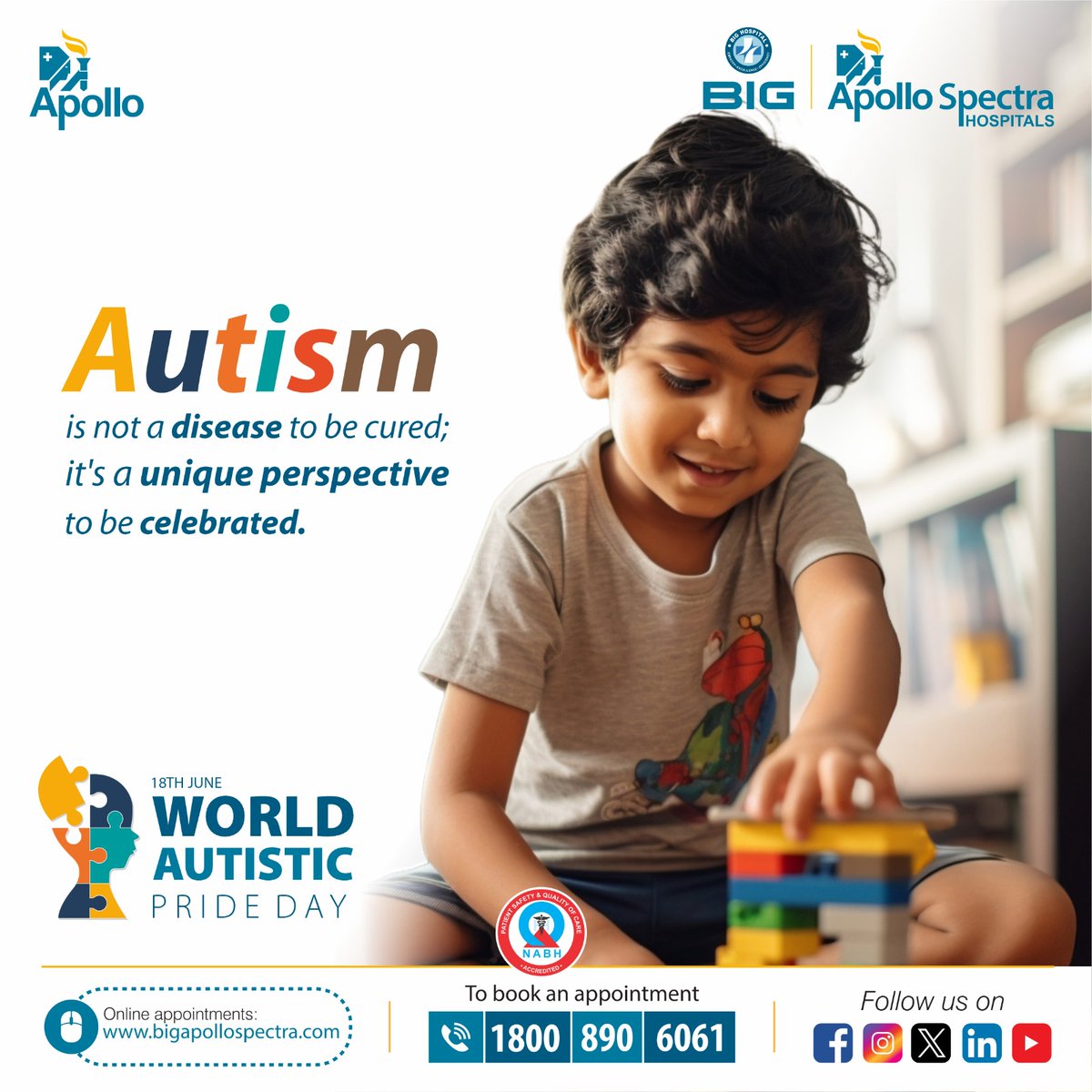 Big__Apollo's tweet photo. On World Autistic Pride Day, we celebrate the strengths, talents, and unique ways autistic individuals experience and enrich our world.

#WorldAutisticPrideDay #AutismAcceptance #Neurodiversity #AutisticPride #BIGApolloSpectra #HealthcareWithCare #SupportAndEmpowerme https://t.co/2BRkiVZ4QR