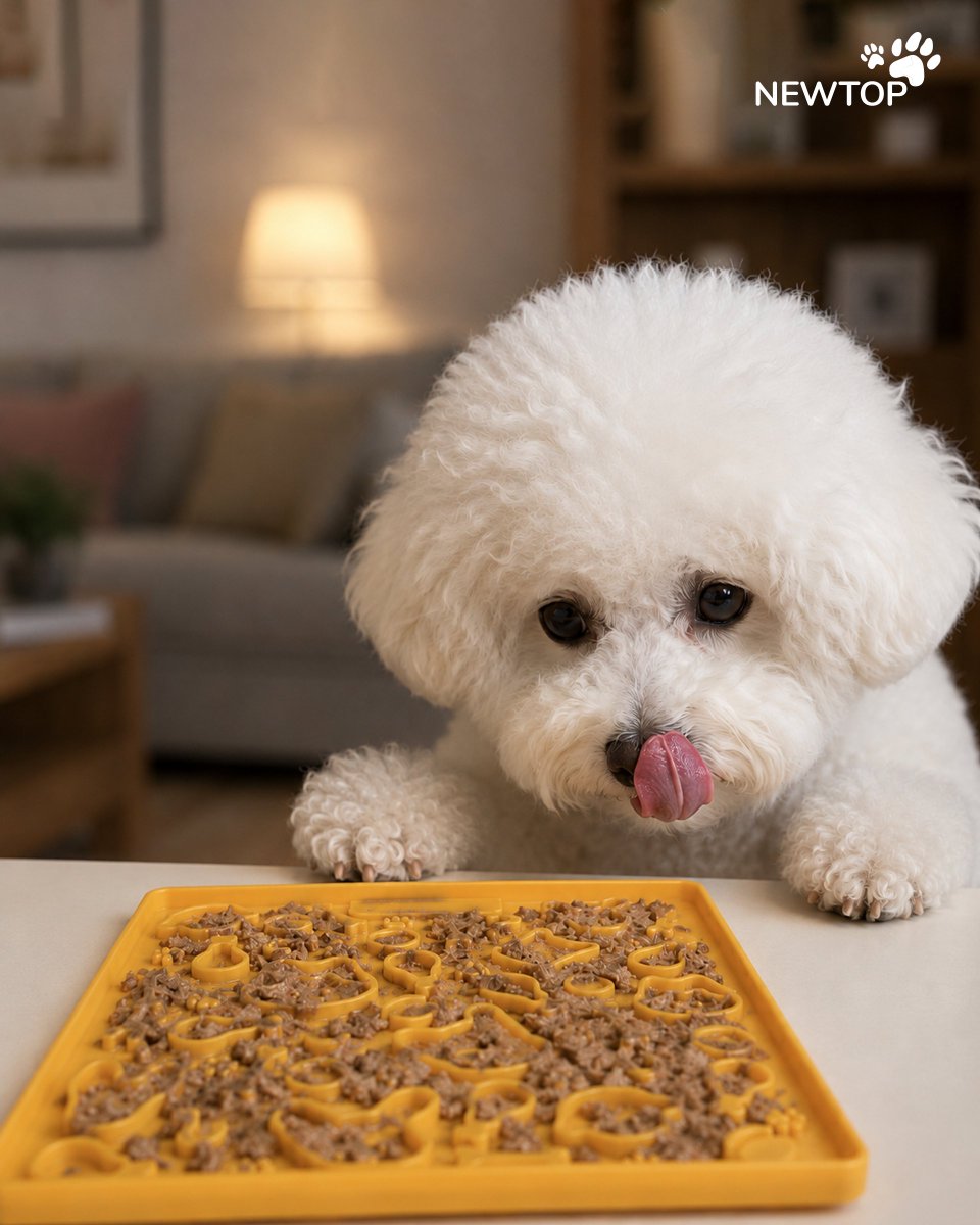 newtopsns's tweet photo. Spread a little meat sauce on it, and your dog’s mealtime instantly turns into an immersive “tasting experience”—less inhaling, more savoring, and a whole lot of fun.#LickMat #PetIndustry #petproducts #siliconeproducts #customsilicone #NEWTOP https://t.co/rp7yE3TNfk