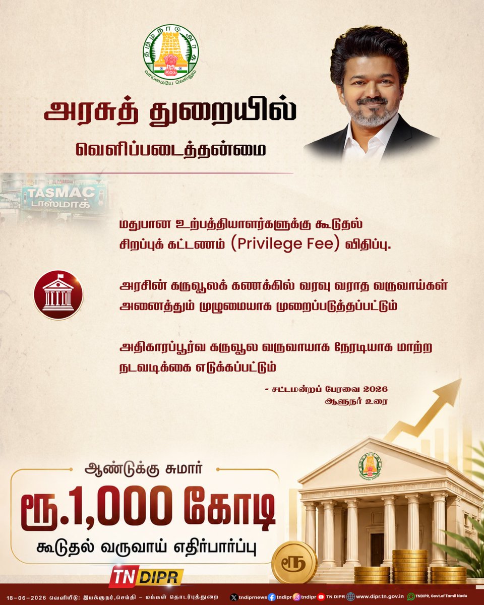 TNDIPRNEWS's tweet photo. அரசுத் துறையில் வெளிப்படைத்தன்மை   

#CMJosephVijay | #TNDIPR | 
@TVKVijayHQ  | @imrajmohan https://t.co/ZnSvS2Ie0I