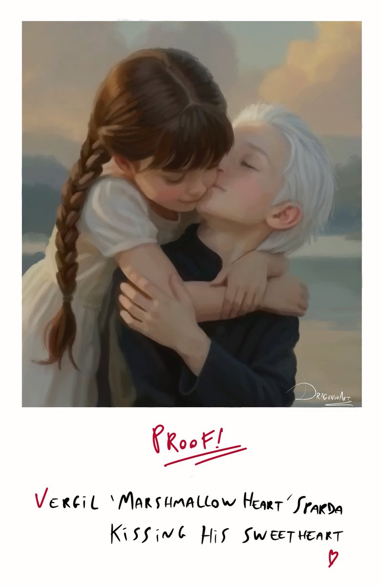 SDGVA23's tweet photo. “A Surge of Humanity” A note accompanies the photo:
“I’m a bit jealous she chose him. I’m the funnier one! After all, they’ve been close since they were 6 and 7 years old. Vergil’s going to deny the whole thing, like always! Watch your ass, big bro: if you make her cry or hurt her, I’ll take your place!”​​​​​​​​​​​​​​​​​​​​​​​​​​​​​​​​​​​​​​​​​​​​​​​​​​

#DevilMayCry #Vergil