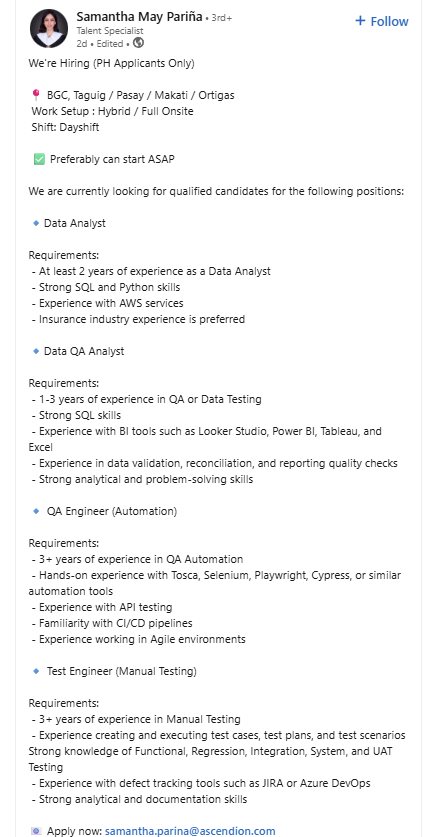 MegaMASSter's tweet photo. @vickypawanist Bro , ee roles only for Philippines (PH) Applicants Only. Once re-check it. https://t.co/6NoIMJbmvY