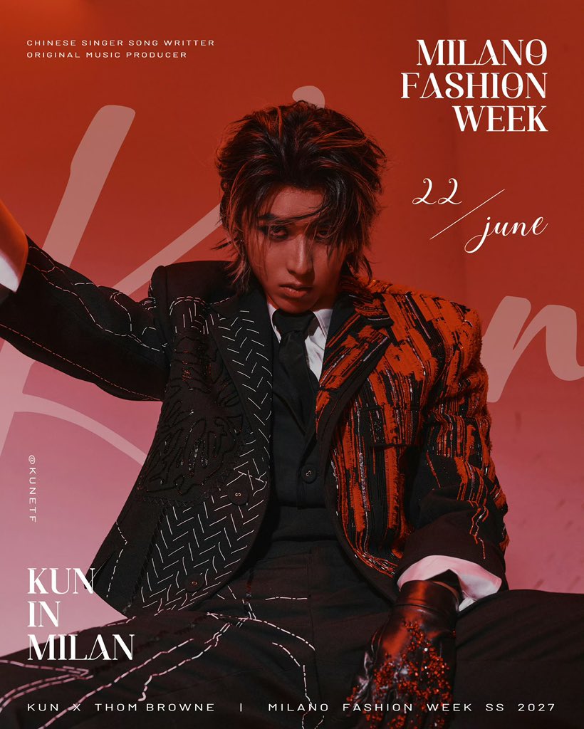 Sometimes8277's tweet photo. Unstoppable KUN.

KUN for MFW 2026
#KUN #THOMBROWNE #KUNxTHOMBROWNE
@kun_officialx @ThomBrowne https://t.co/cjZT8tAc4I