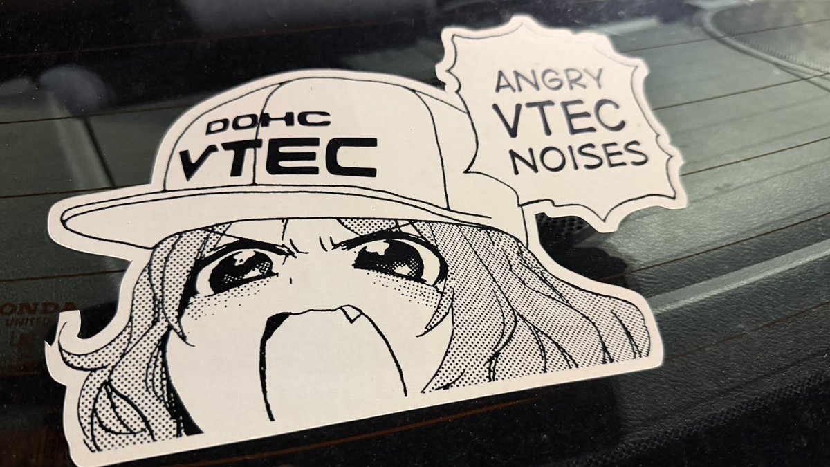SkyHook21's tweet photo. Saw someone at work had this on their Civic lol 🚗 https://t.co/7pmDwRl2lc