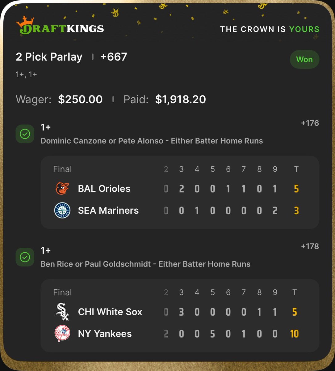 MotorCity_Picks's tweet photo. Round Robin cashes!!
Needed Abreu or Contreras for the full slip https://t.co/5JC4oSCLfW