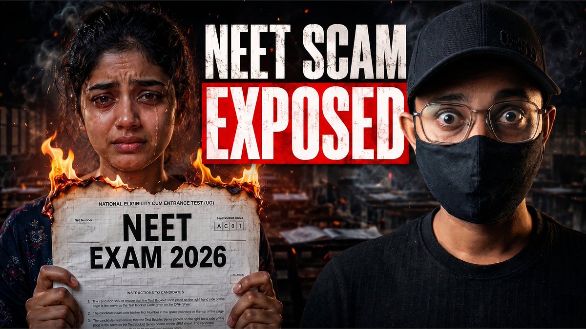 ezfincode's tweet photo. NEET 2026: 24 Lakh Zindagi Ka Sauda 📉

https://t.co/rkoLt4Ag89

#Shorts #NEET2026 #PaperLeak #EzFinCode #EducationScam #DarkReality #ModernIndia #MiddleClassReality #IndianEducation #StudentProtests https://t.co/UNrXBx0YvF