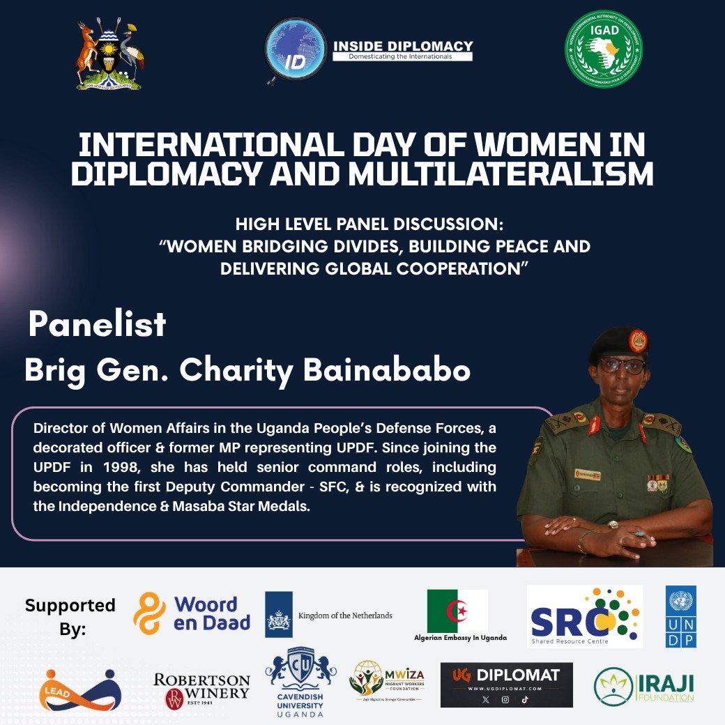 diplomatical05's tweet photo. Dear friends, with acknowledgement that the International Day of Women in Diplomacy is June 24, as declared by the UNGA Resolution A/RES/76/269. In Uganda, our celebration comes early on Friday 19, 2026

We have 2 panel sessions, with the first set speaking to these great ladies; https://t.co/gjElT3ShgW