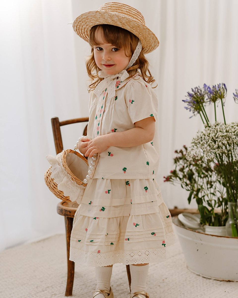 Happyology's tweet photo. Covered in roses, finished with pintucks. Pure prettiness. 🌹

#Happyology #KidsStyle #GirlsFashion https://t.co/mXmoKCIWpp