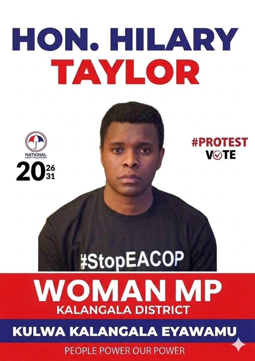 AcramPhilgreen's tweet photo. @hillarytaylorvi @HEBobiwine Wama nze I support you. Olaba I was even supporting you for a by election lwakuba akasajja ako Ka Bobi nekatumma card. 
Go Hilary Go 💪💪 https://t.co/r93DMDz0qt
