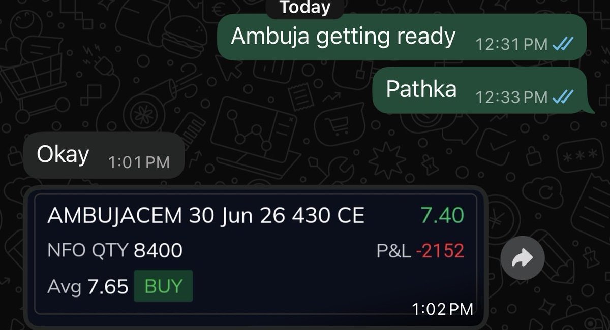 GannDecoder's tweet photo. “Ambuja getting ready.”
That’s all that was needed.
430 CE:
7.60 → 10.95
No prediction.
No headlines.
Just the clock.
Time > Price.
#GannDecoder #AmbujaCement #GANN #NIfty #GannCycles #IndianStockMarket #FNO #PriceTime https://t.co/kqqT2sHvo4
