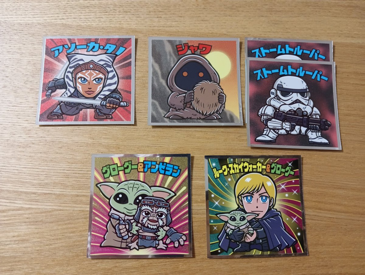 am68gs's tweet photo. 【交換】ビックリマンチョコ　スターウォーズ　マンダロリアン
譲)画像参照
求)15、22
まとめての交換優先です
6/19都内手渡し、郵送
検索からもお声掛けください https://t.co/sgaCf46ISp