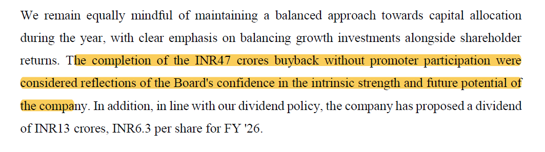 suru27's tweet photo. #Windlas In short term, market punishes a stock for P&L underperformance. However, some short term accounting underperformance are for real long term gains. Professionalizing a small company by rewarding employees for performance incentive ESOPs is one though its accounting makes P&L look bad.

Same management comes with buyback without promoter participation

Managements keep giving signals of who they are

Investors/Traders need to choose with whom and for how long they want to tag along

Note: Not a buy or sell recommendation. Under coverage.