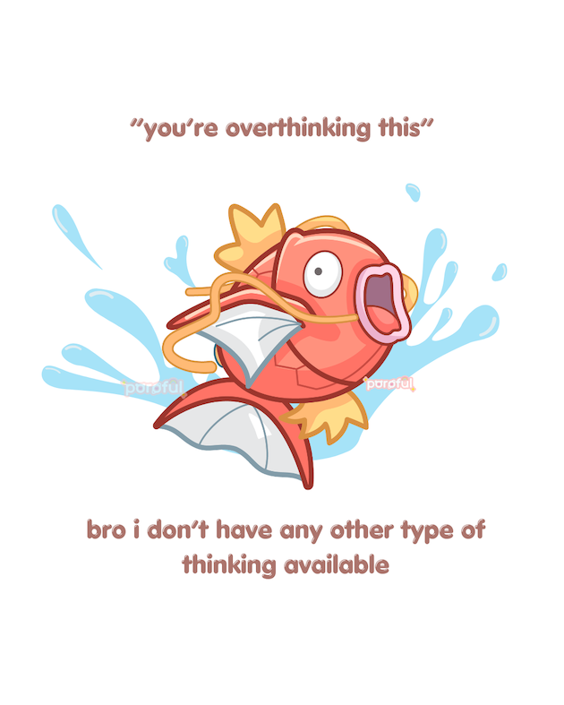 poroful's tweet photo. me fighting against my overthinking brain 🥹 https://t.co/YicvHG39ph