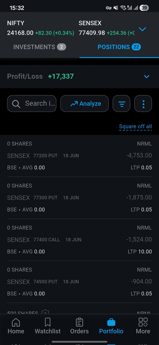 windoo11's tweet photo. 🗓️  18 June 2026 #Sensex weekly #expiry 

🟢 Profit : 18000+17000+17000= +52,000 

second half was bad, overall decent day.

NOT #verifiedbysensibull https://t.co/6ghca2OBUw