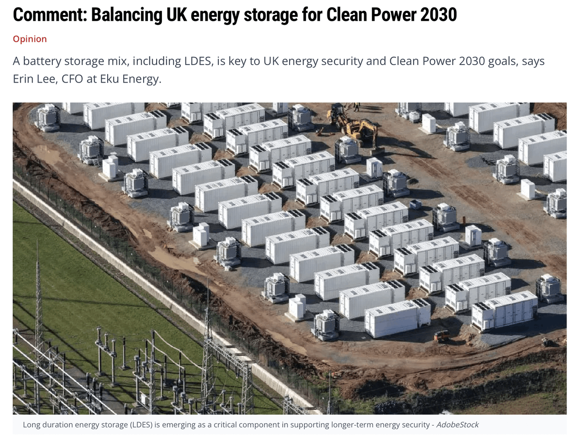 energy_pathways's tweet photo. #EPP A timely article by EKU Energy CFO Erin Lee in The Engineer, highlighting a reality that is becoming increasingly clear: to achieve its Clean Power 2030 ambitions, the UK needs large-scale, long-duration energy storage.

As renewable generation continues to grow, the challenge is no longer simply generating clean electricity — it's storing it and deploying it when needed. Industry experts, regulators and policymakers are increasingly recognising that long-duration energy storage (LDES) is essential for reducing curtailment costs, bolstering energy security, and lowering consumer energy bills.

This is precisely the challenge that EnergyPathways' MESH project is designed to address.

Expected to be Britain’s largest integrated energy storage project, it will bolster Britain’s energy security and help lower consumer bills. Designated a project of “national significance” by the UK Government, MESH combines compressed air electrical storage (“CAES”) with natural gas and hydrogen storage.

MESH has the potential to play a critical role in helping the UK unlock the full potential and value of its renewable energy resources. And as the debate moves from renewable generation to system flexibility, grid resilience and energy storage, projects capable of delivering energy storage at scale are becoming increasingly important to the UK's energy future.

Link to Article: https://t.co/kZaHrgJJID

#EPP #EnergyStorage #LDES #CleanPower2030 #EnergyTransition #Hydrogen #CAES #EnergySecurity #MESH #EnergyPathways @TheEngineerUK @energygovuk @eku_energy @Siemens_Energy @ofgem