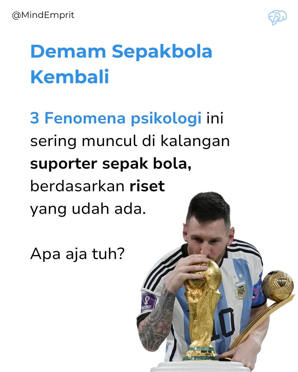 MindEmprit's tweet photo. @ismailfahmi 3 Fenomena utama ini sering muncul di Kalangan suporter bola, kamu yang mana nih?

🧵2/3 https://t.co/zIxidttbzf