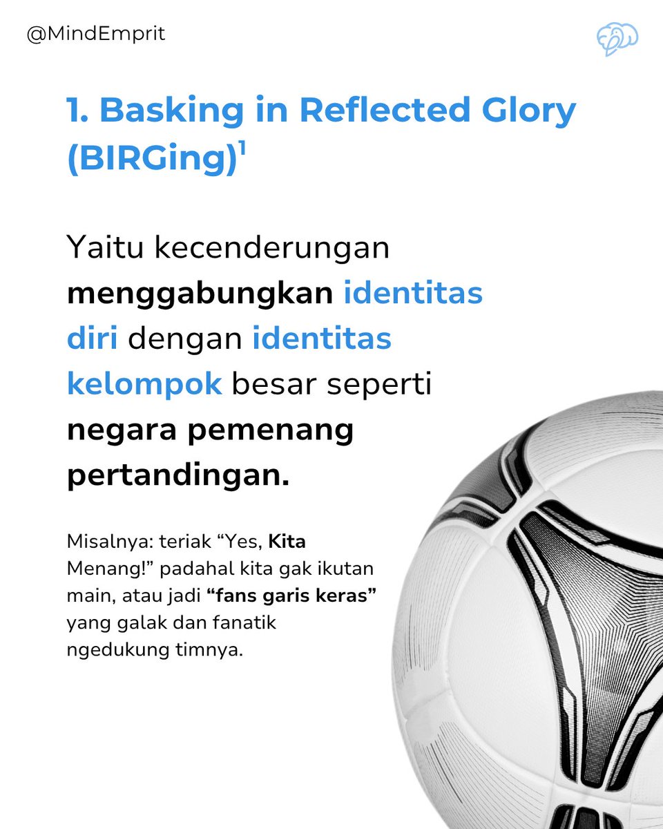 MindEmprit's tweet photo. @ismailfahmi 3 Fenomena utama ini sering muncul di Kalangan suporter bola, kamu yang mana nih?

🧵2/3 https://t.co/zIxidttbzf