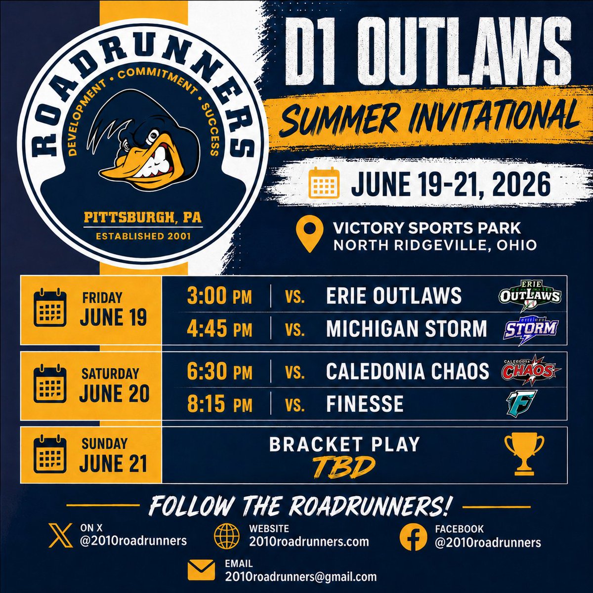 2010Roadrunners's tweet photo. We are back in action in North Ridgeville, OH for the @d1fastpitch1 Summer Invitational! Coaches come check out this talented group of 2028/2029s! 
@thealliancefp @NEFLfastpitch @AGLSoftball 
Friday: Field 6
Saturday: Field 2 https://t.co/RkG0u3rbwW