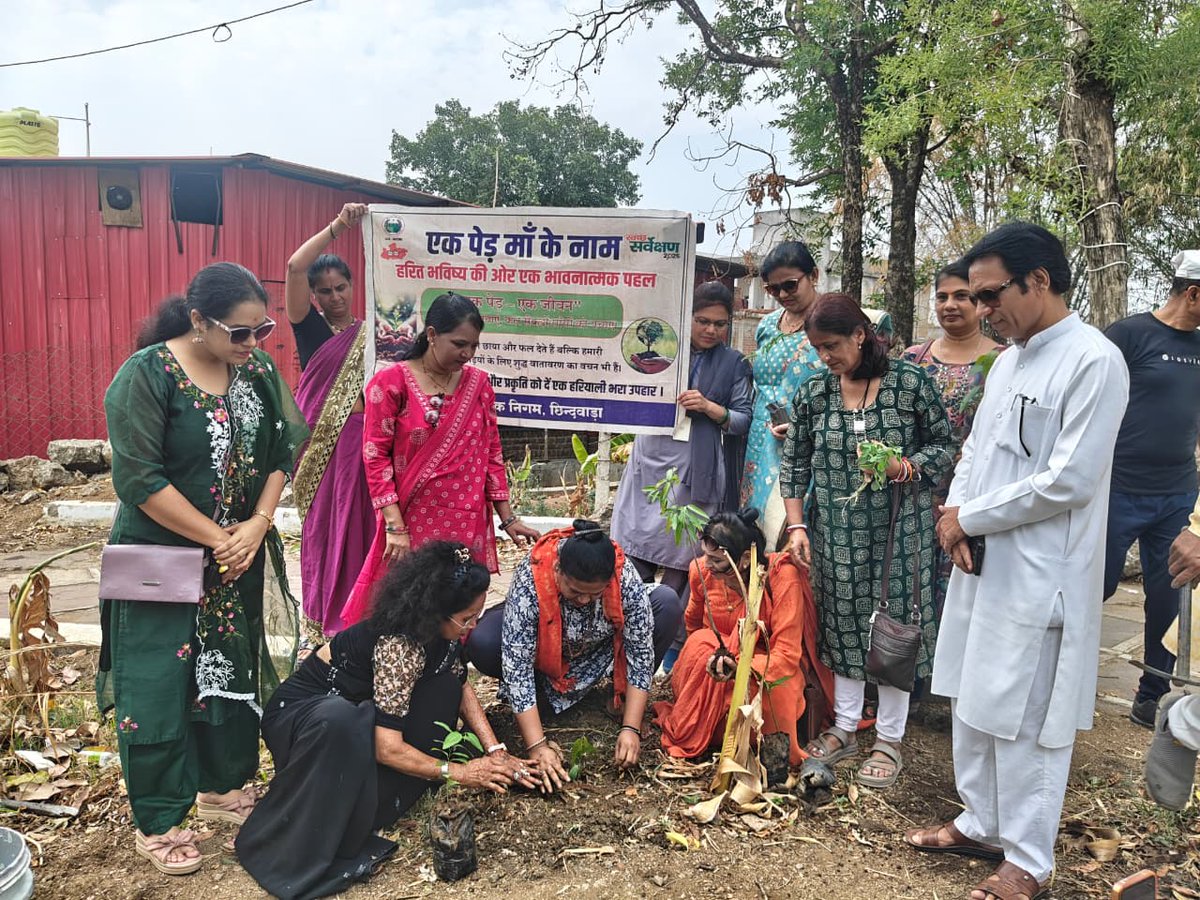 chhindwaranigam's tweet photo. ✨🌱 एक पेड़ माँ के नाम – स्वच्छता और पर्यावरण संरक्षण का संकल्प 🌿
वार्ड क्र. 36, भरतादेव प्लांट में स्वच्छता टीम नगर पालिक निगम छिंदवाड़ा द्वारा एक पेड़ माँ के नाम अभियान चलाकर पौधारोपण किया गया।💚
🌿 स्वच्छ छिंदवाड़ा – स्वस्थ छिंदवाड़ा 🌿
#cleanmp #swachchhindwara #mahuaindia https://t.co/AxPQnhiKIM