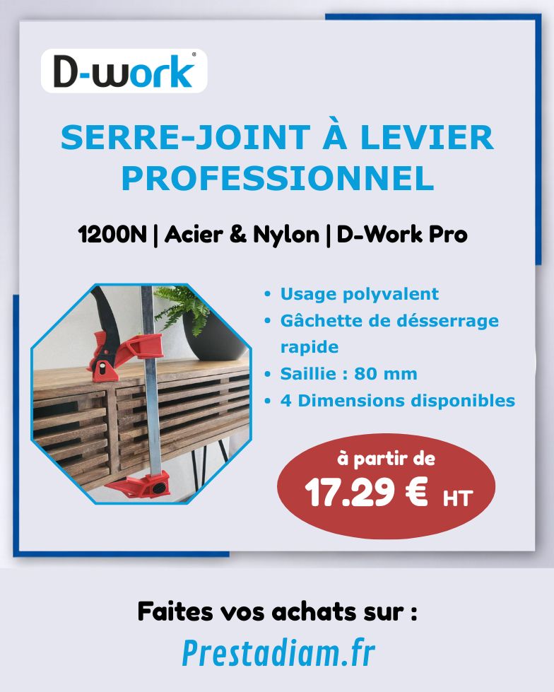 prestadiam's tweet photo. 🔩 Maintenez vos pièces avec une force de serrage de 1200 N !

Le Serre-Joint à Levier D-Work PRO :
✅ Acier + nylon robuste
✅ Desserrage rapide

🛒 https://t.co/1EUavI4VIQ

#Outillage #Bricolage #Menuiserie #Artisan #DWorkPro #Atelier #Outils https://t.co/dMnpi9x33t