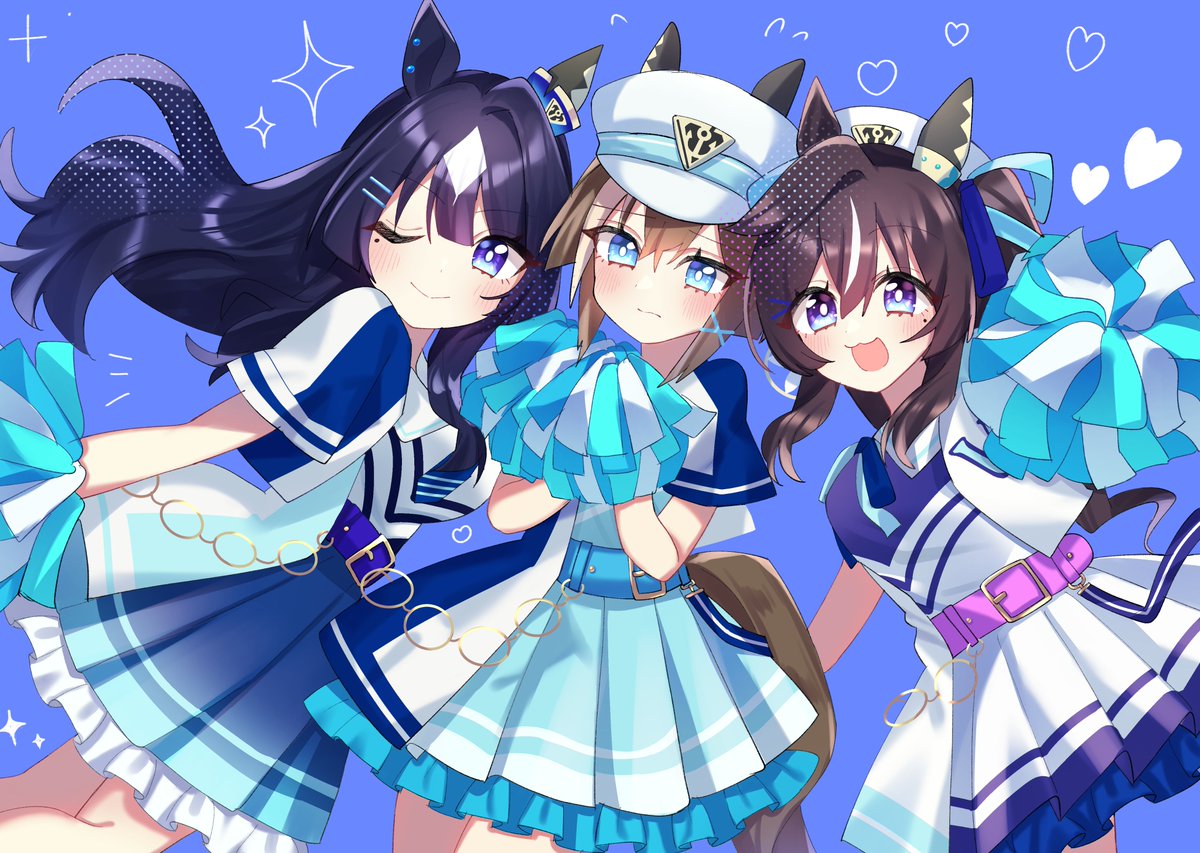 kumeuma's tweet photo. チアヴヴヴ三姉妹💙🦋 https://t.co/tg4a9WthtP