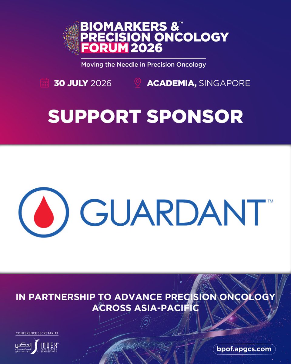 precisiononco's tweet photo. 🤝 Proud to partner in advancing precision oncology across Asia-Pacific!

We're delighted to welcome our Support Sponsor to BPOF 2026.

📅 30 July 2026
📍 Academia, Singapore

🔗 https://t.co/CfeZgimQ4k

#BPOF2026 #PrecisionOncology #Oncology #Biomarkers #CancerCare https://t.co/WS1iNKSNjB