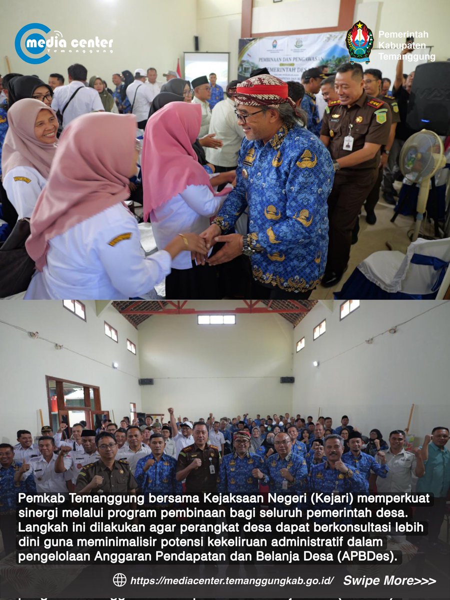 MediaCenter_TMG's tweet photo. Sinergi Bareng Kejari, Pemkab Temanggung Kedepankan Pembinaan untuk Cegah Pelanggaran Hukum di Desa

Selengkapnya Cek Link Bio👇🏻👇🏻👇🏻
https://t.co/pHeQ5NXSAS https://t.co/XyHSoJZu0a