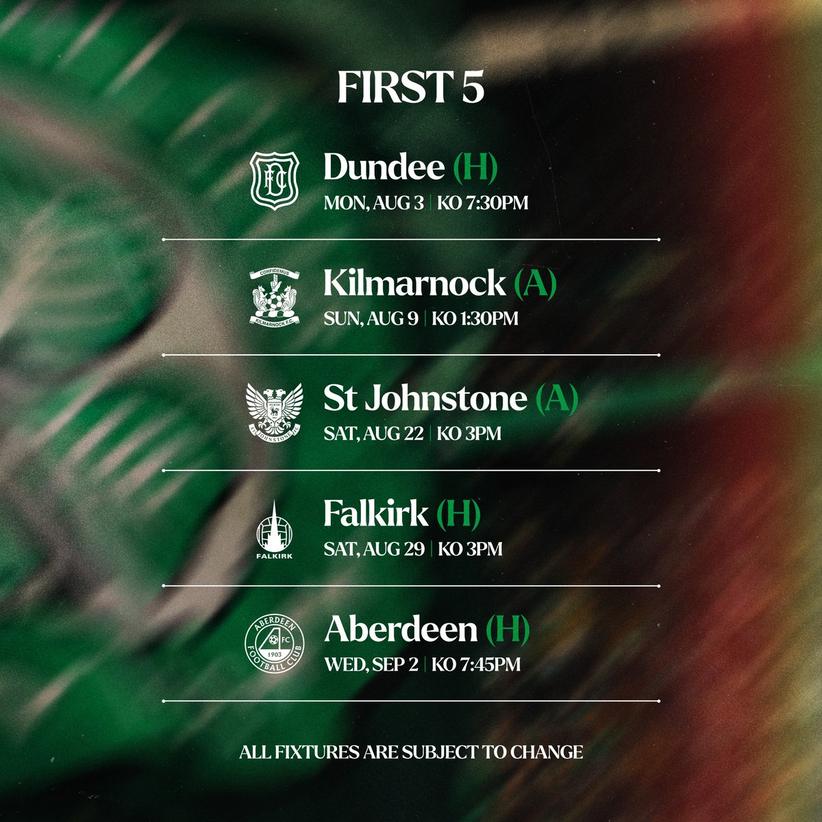 CelticFC's tweet photo. 🗓️ The journey begins again. 

Our fixtures for the new season have been confirmed.

Full fixture list ⤵️

#CelticFC🍀