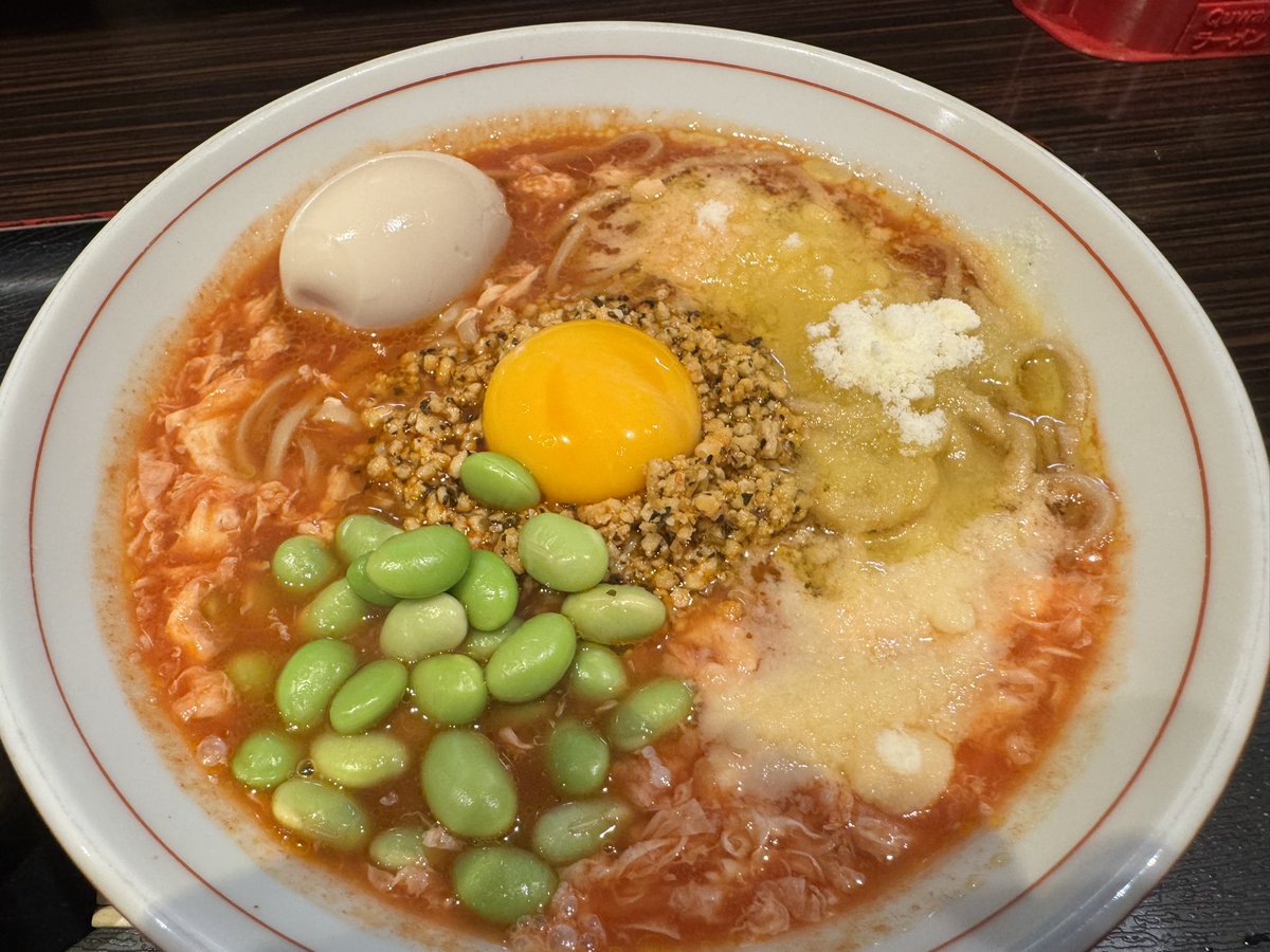 rohinomiya's tweet photo. Quwaiiさん限定トマトラーメン
久々に夜お腹いっぱい食べてしまった。
今日はやむなし https://t.co/HuDSW4ydnK