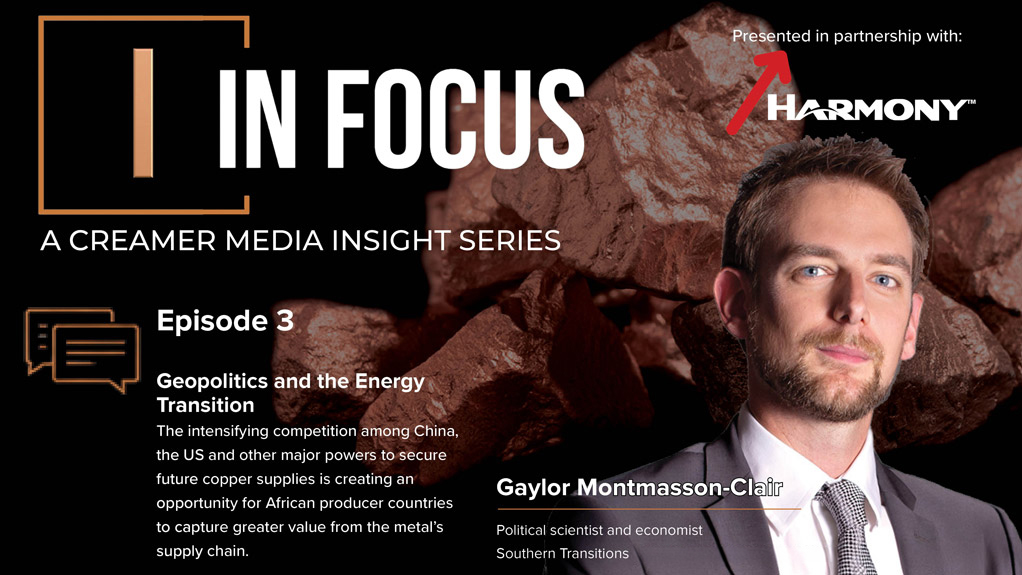 MiningWeekly's tweet photo. In Episode 3 of the 𝗜𝗡 𝗙𝗢𝗖𝗨𝗦 series, Gaylor Montmasson-Clair explores the geopolitical forces shaping copper's future and the implications for Africa's mining development. 𝗪𝗮𝘁𝗰𝗵 𝗘𝗽𝗶𝘀𝗼𝗱𝗲 𝟯: https://t.co/nwew0lHiMG 
Produced in partnership with @HarmonyGoldNews https://t.co/MRFxPRSB4u
