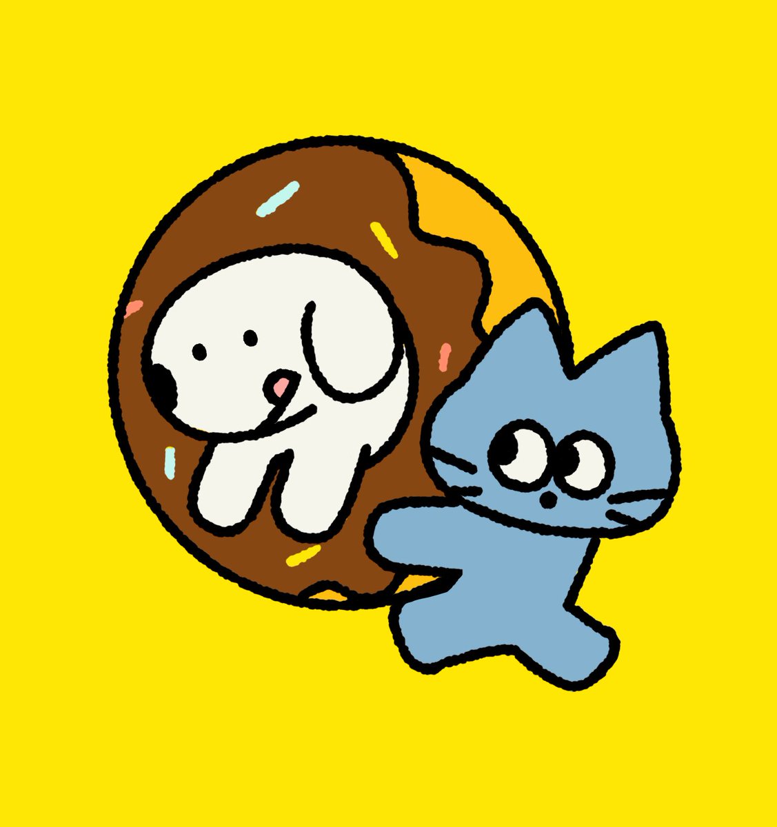ドーナツの）穴があったら入りたい😋 #イラスト