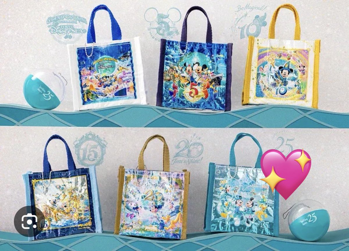 cha28b's tweet photo. ディズニー シー  25周年 
ショッピングバッグ カプセルトイ　交換

【譲】5周年　10周年　15周年　20周年

【求】💖25周年

郵送にて交換📮都内手渡しも相談可！
未開封でも開封状態でも交換可能です！
難しいと思いますが、よろしくお願いします🌷

 #ディズニーシー https://t.co/0XpVkdIU86