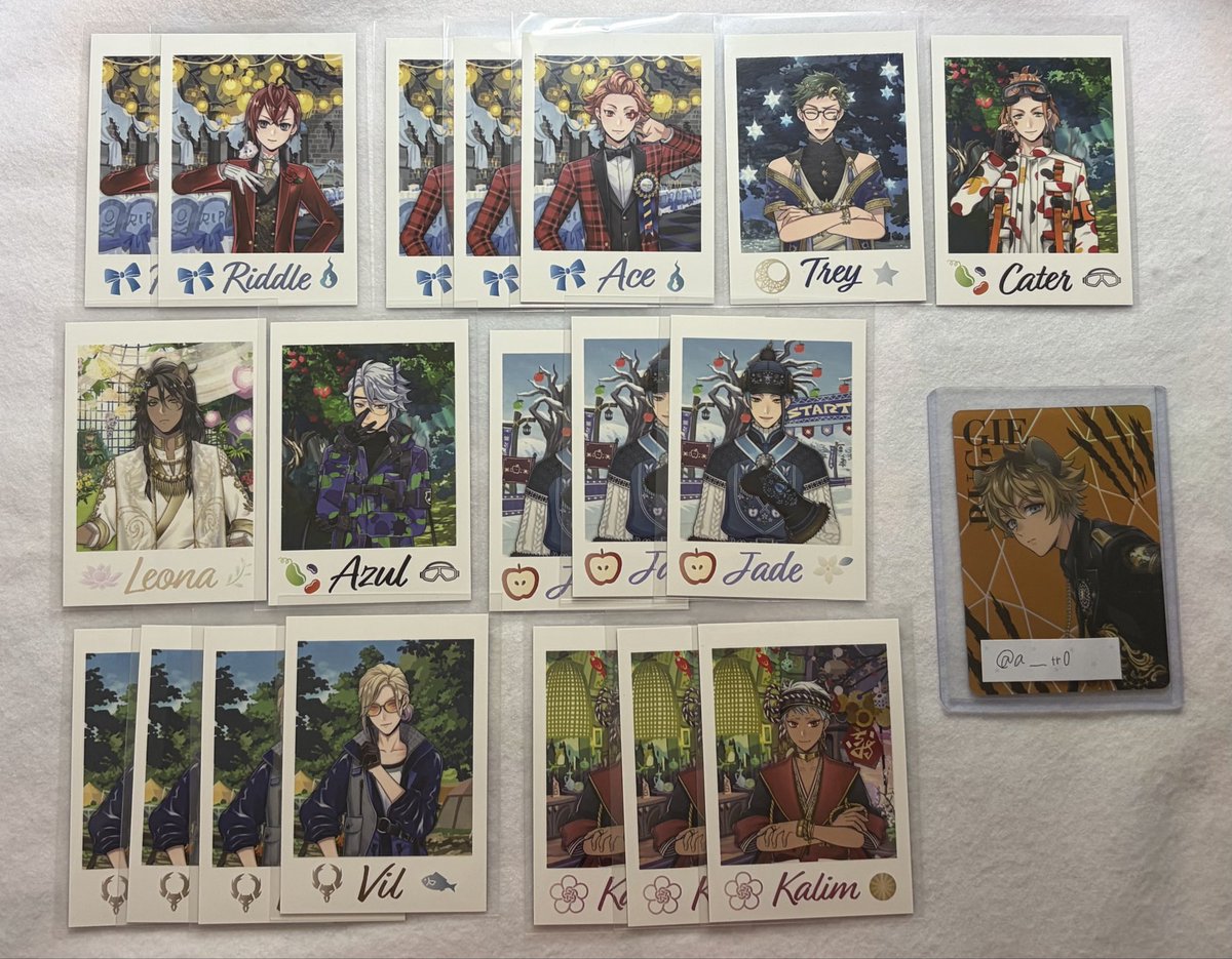 a__tr0's tweet photo. 【交換】 ツイステ フォトカ カードコレクション ツイステ展 くつろぎマイルーム

〈譲〉 1.2.3枚目

〈求〉 4枚目

✧郵送または福岡手渡し(日にち要相談)

お気軽にお声掛けください🎀 https://t.co/tn7jaMqC9m