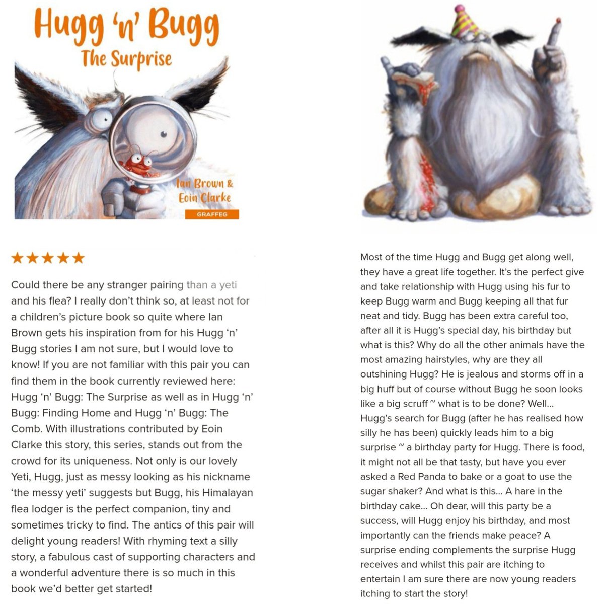 IanBrownTV's tweet photo. STANDS OUT FROM THE CROWD, WILL DELIGHT YOUNG READERS.. Ace 5* #Praise for Hugg 'n' Bugg picturebook THE SURPRISE. Please keep posting YOUR #BookReviews. #AvailableNow 4 #HuggnBugg #picturebooks from the team behind #ALBERTthetortoise. https://t.co/Olqfb5dRZA
#yeti #storytime https://t.co/aVkVACMf4q