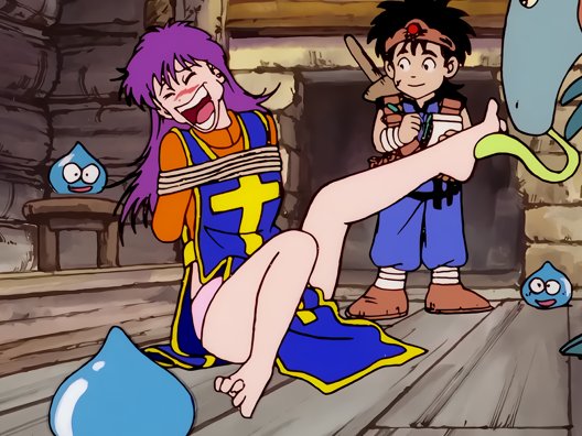 p91MJ3's tweet photo. 〈ドラゴンクエスト ダイの大冒険(1991) 1話　その2〉
 表情がくすぐりで歪んだり色仕掛けで紅潮させたりと様々な姿を見せて素晴らしい https://t.co/aPU5v928X6