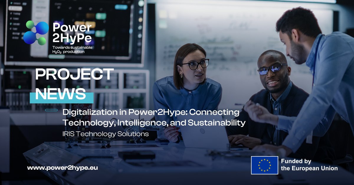 Power2HypeEU's tweet photo. How do we make sustainable chemical manufacturing truly intelligent?

Our partners at @iris_rd published a new article on how Power2Hype uses digitalisation to make H₂O₂ production safe, predictive, and efficient. 🌍⚡

Read the article here: https://t.co/X0H43yLIaF https://t.co/MtryKM7DOE