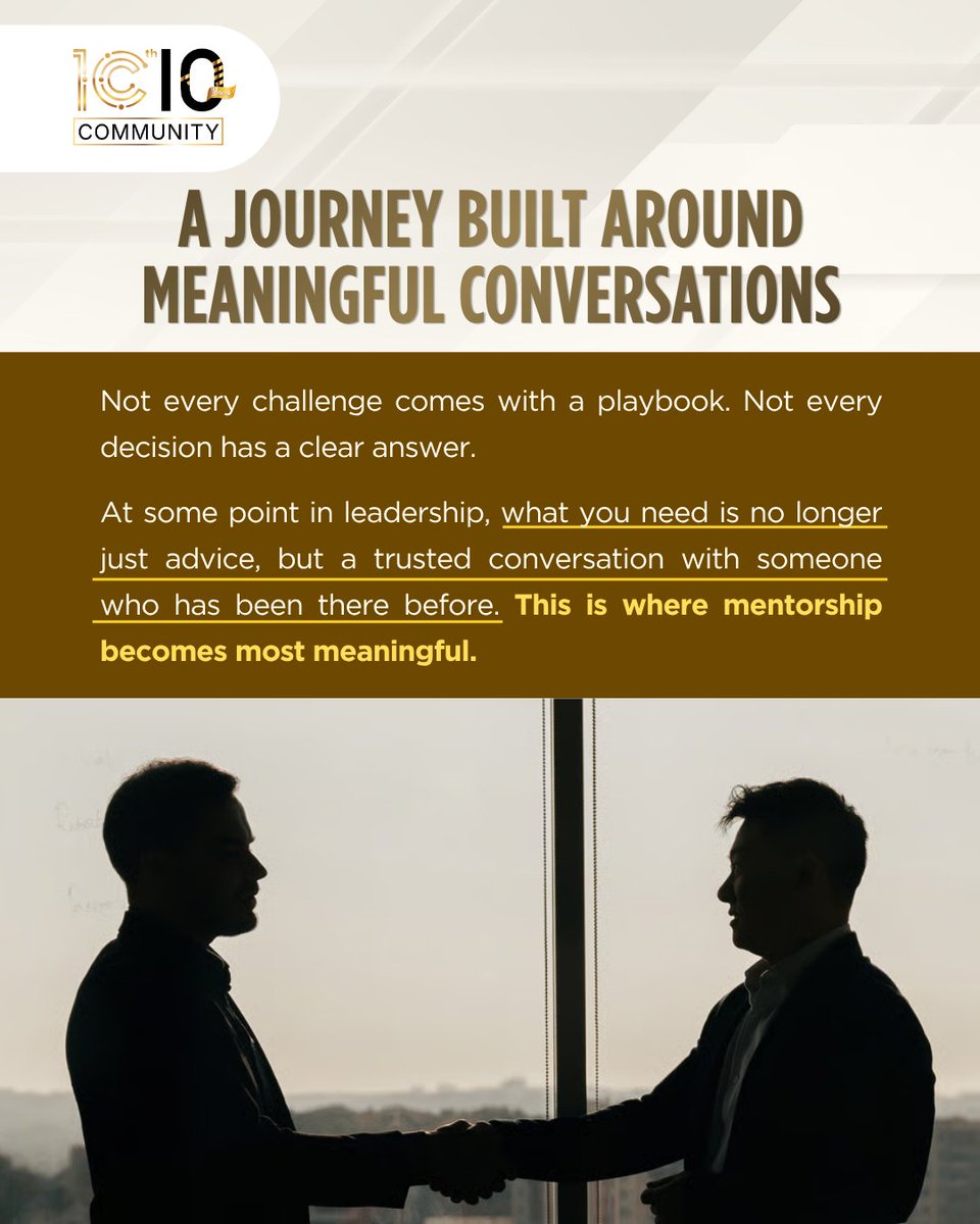 iCIOCommunity's tweet photo. In a complex world, leaders need more than just experience to stay ahead. What often makes the difference is having the right space to gain clarity from those who have walked similar paths.

Visit our website to learn more about mentorship program: 
🔗https://t.co/gjQ417m94T https://t.co/ATgTZaUKjF