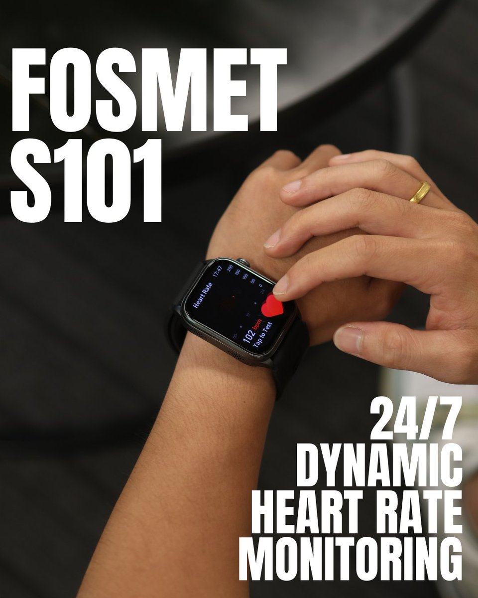 fosmet_official's tweet photo. 24/7 Dynamic Heart Rate Monitoring
Track it. Understand it. Own it.
Continuous, real-time insights—whether you're sleeping, running, or working.
Your heart. Always in the know.
FOSMET S101 is now available. ✅
#FOSMET #S101 #smartwatch #AirPumpBP #ECG #EDATracking #HealthTech https://t.co/w75gXywDWq
