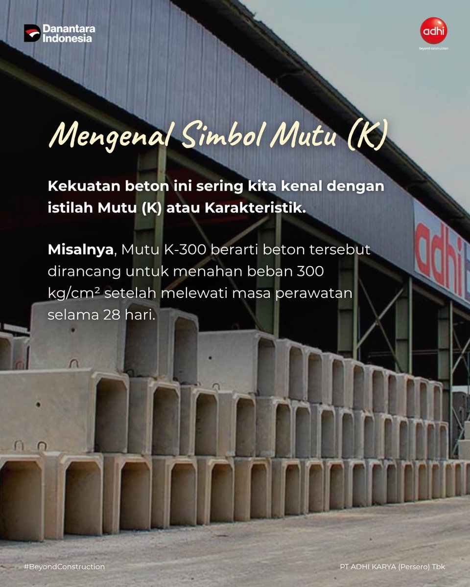 adhikaryaID's tweet photo. Itulah mengapa umur beton menjadi faktor krusial dalam menentukan kapan struktur siap menerima beban secara aman.

Memahami hal ini bukan hanya soal teknis, tapi juga bagian dari komitmen terhadap kualitas dan keamanan dalam setiap pembangunan.

#ADHIKarya
#LiterasiADHI https://t.co/iZ00cmwiR2