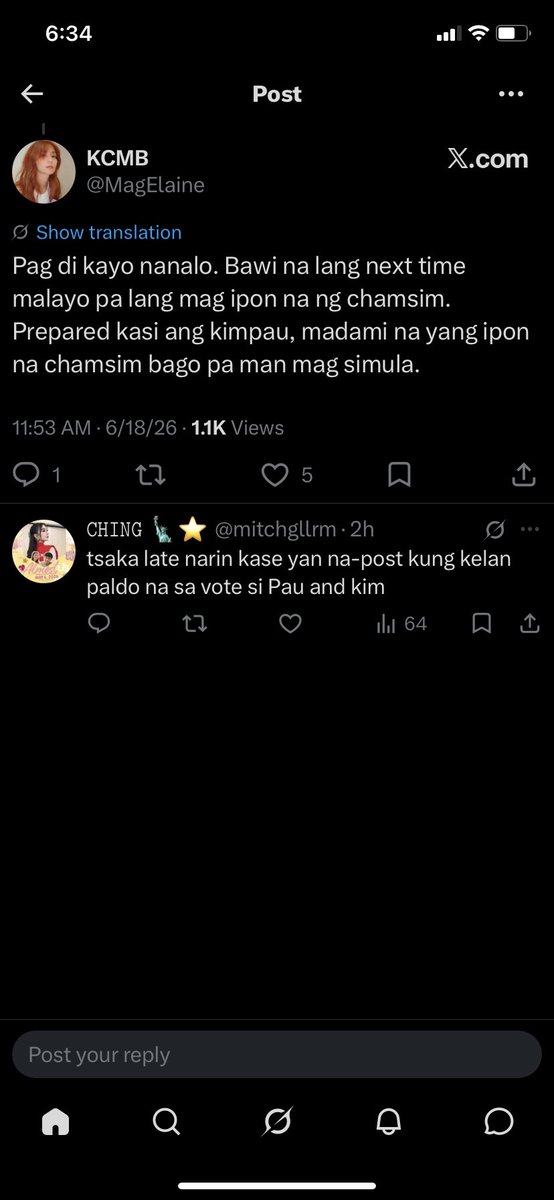 AppleS37706's tweet photo. di ako relate sa ipon na chamsim 😅 sadyang matyaga lng mg watch ng ads or just willing to spent money pra sa KimPau tska karamihan samin nagkakaisa, for now ky Pau yung vote as requested by our selfless Kimmy https://t.co/MeFnXnG2yg